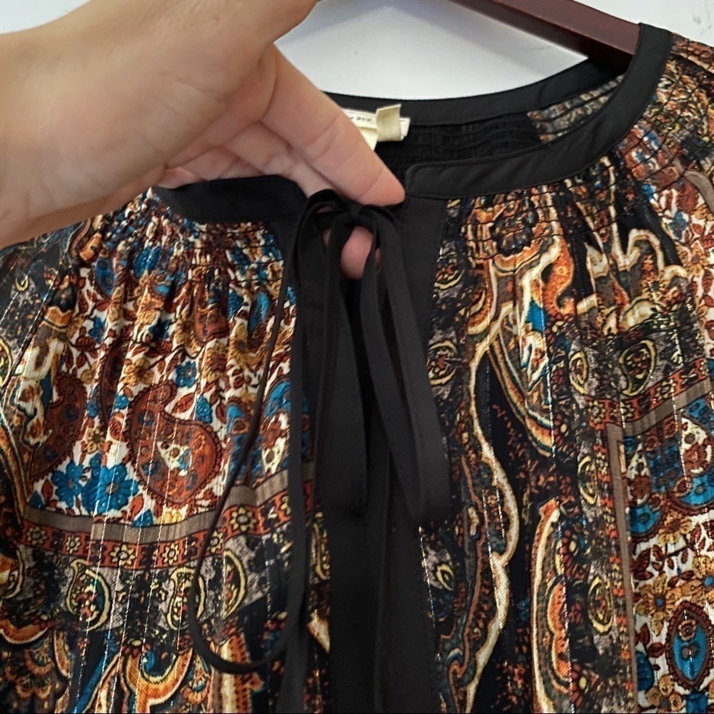 Anthropologie Meadow Rue Paisley Marya Peasant Top - Picture 5 of 6